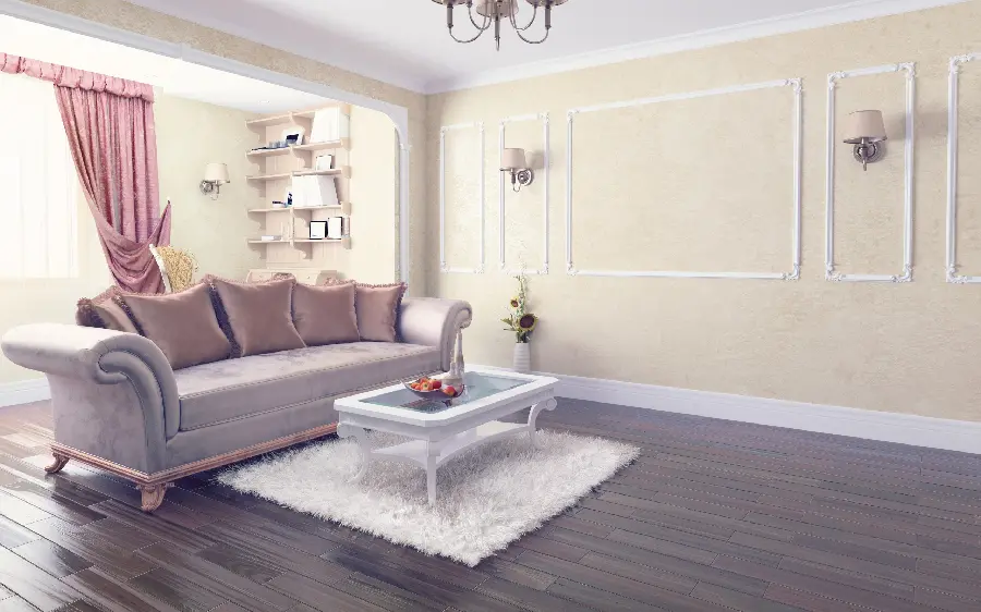 Photo of interior decoration with bright and beautiful colors and luxurious design