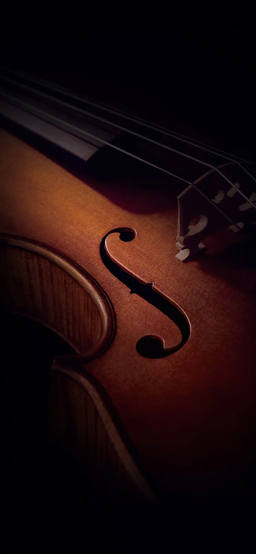 Violin wallpaper with black background for mobile phone wallpaper