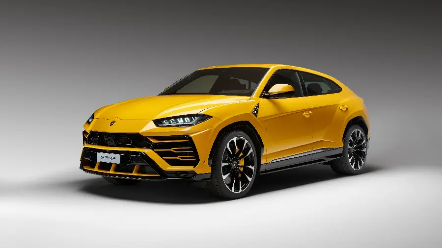 Yellow Lamborghini SUV 4K Photo