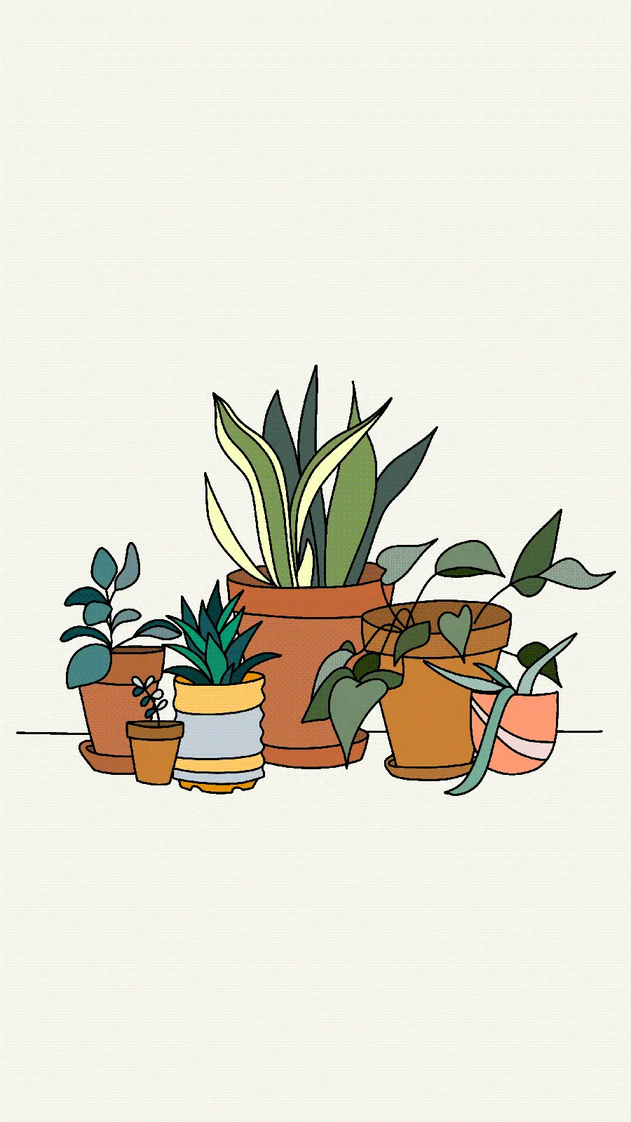 Wallpapers of houseplants suitable for iPhone 14