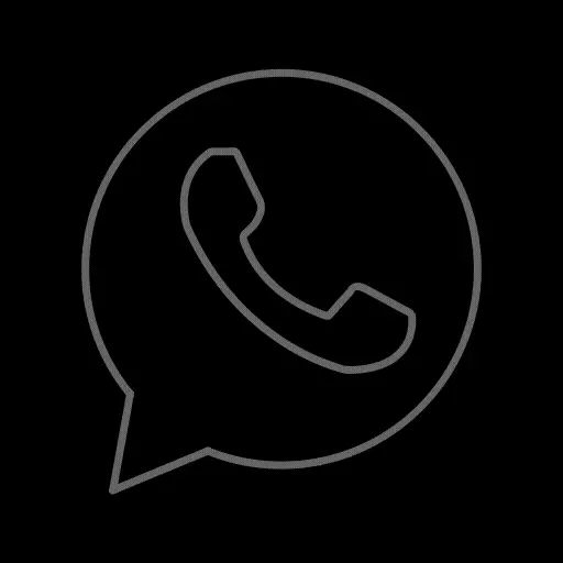 WhatsApp Logo Design with Thin and Black Lines without Background