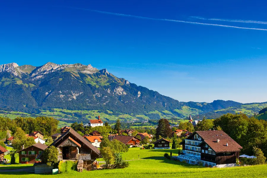Beautiful nature and cottages photo of Switzerland