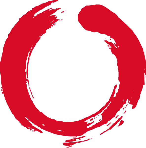 Red color circle photo without background