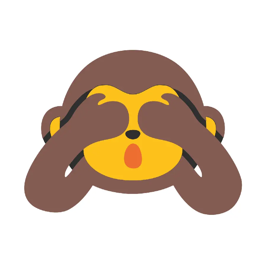 Monkey with Closed Eyes Emoji png