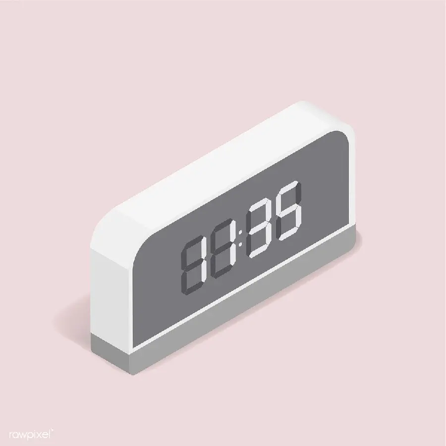 Digital Desktop Clock in a Beautiful Pastel Pink Look