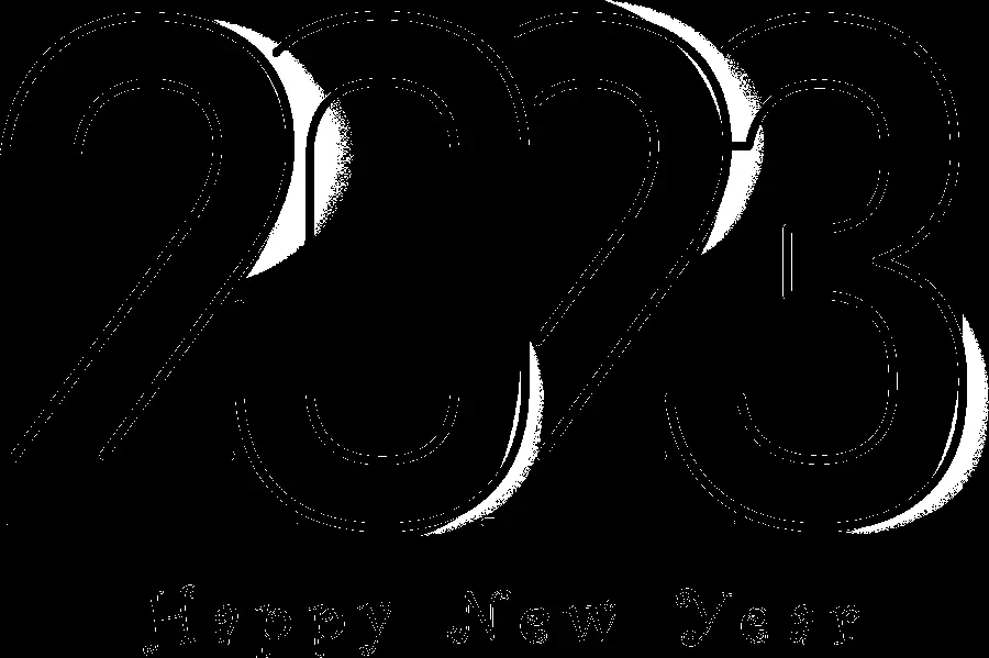 High quality PNG logo of the number 2023 without a background