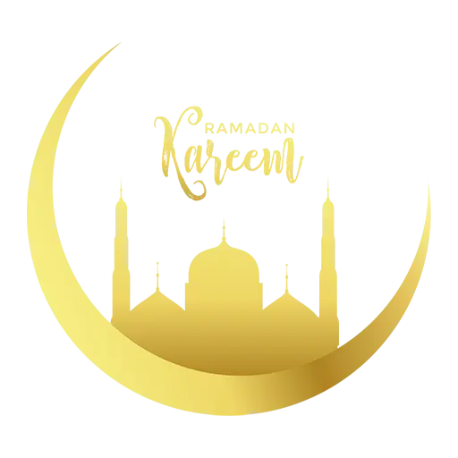 Beautiful golden Ramadan greetings in English