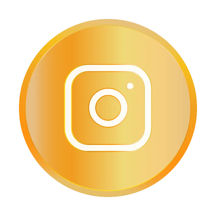 Instagram Logo PNG Gold Circle and Shiny