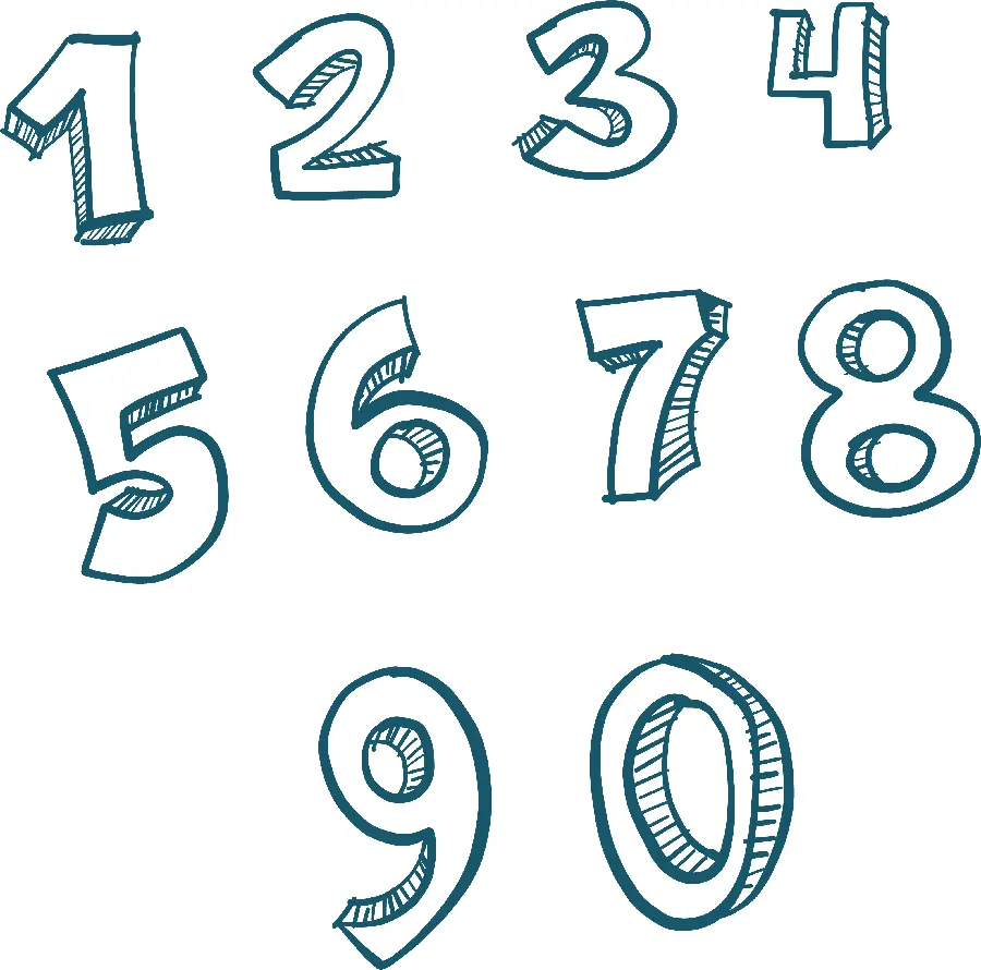 High Quality Photos of Numbers 1 to 9