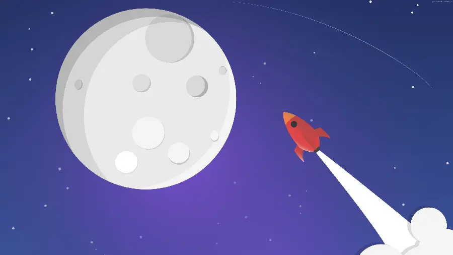 Rocket Launch to the Big Moon for 2023 Background