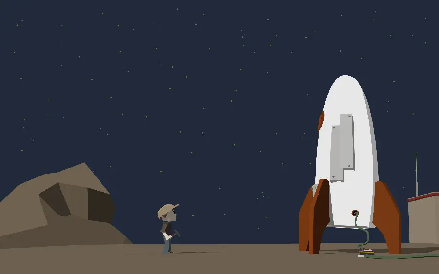 Cool engineer and white rocket wallpaper for Windows 11