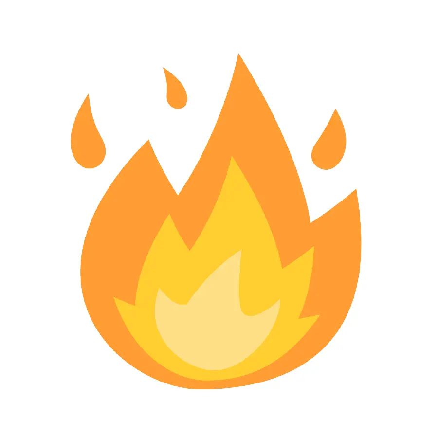 Download fire emoji image in PNG format