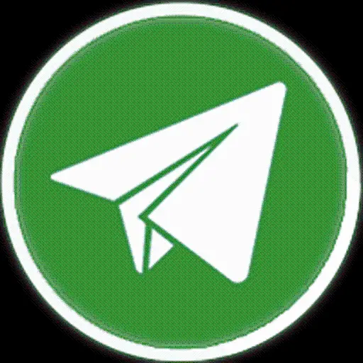 Attractive quality Telegram logo in green PNG