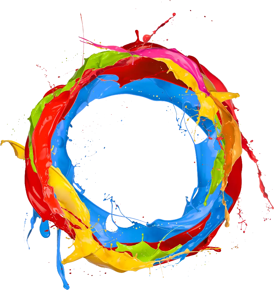 Combining different colors together in a circle without a background for a logo