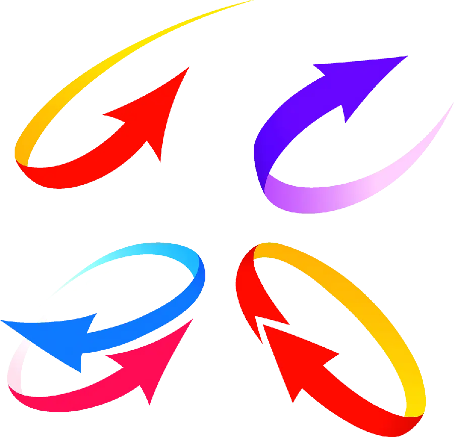 Photo of rotating and rotating arrows PNG