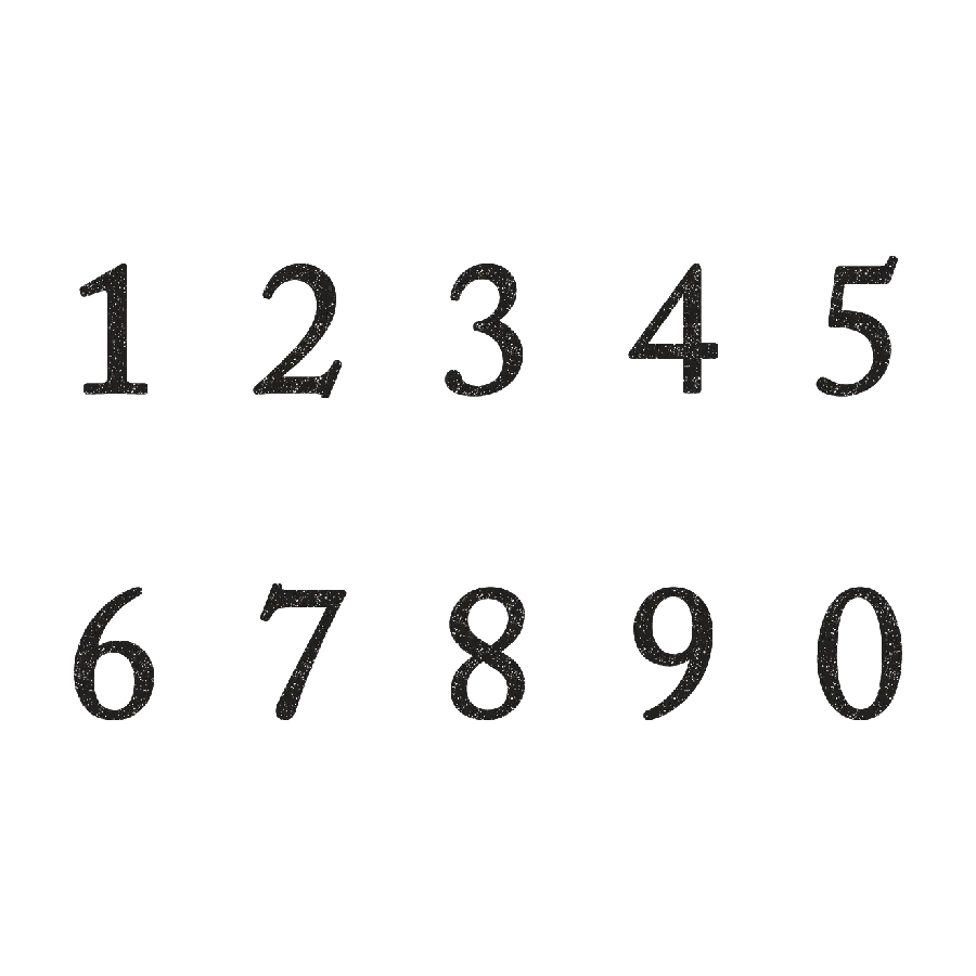 Numbers High quality math in PNG format