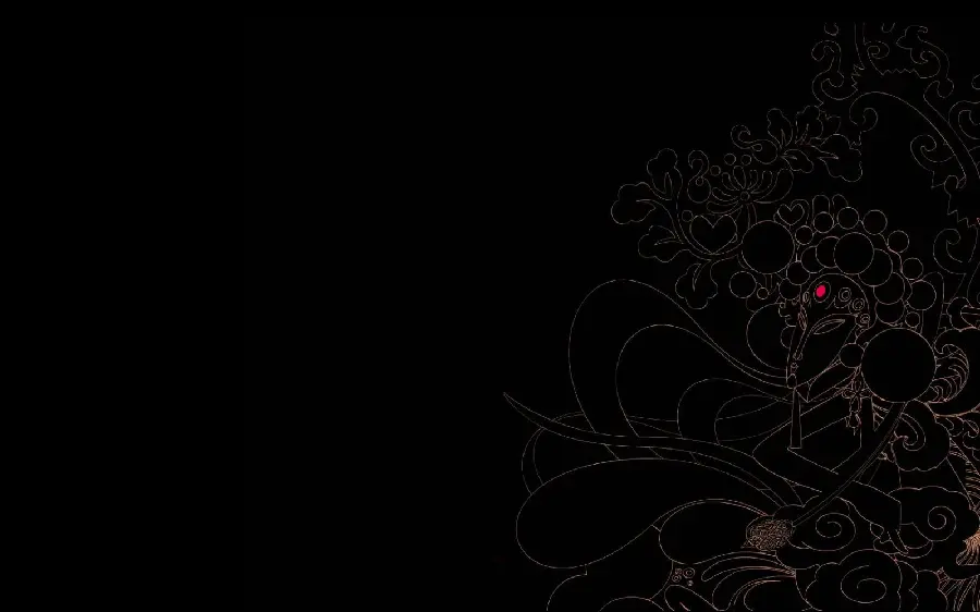 Wallpaper art with black and White