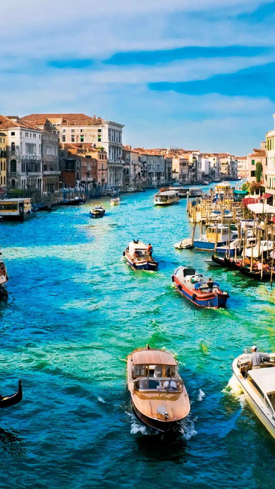 Pictures of the city of Venice with its unique water canals