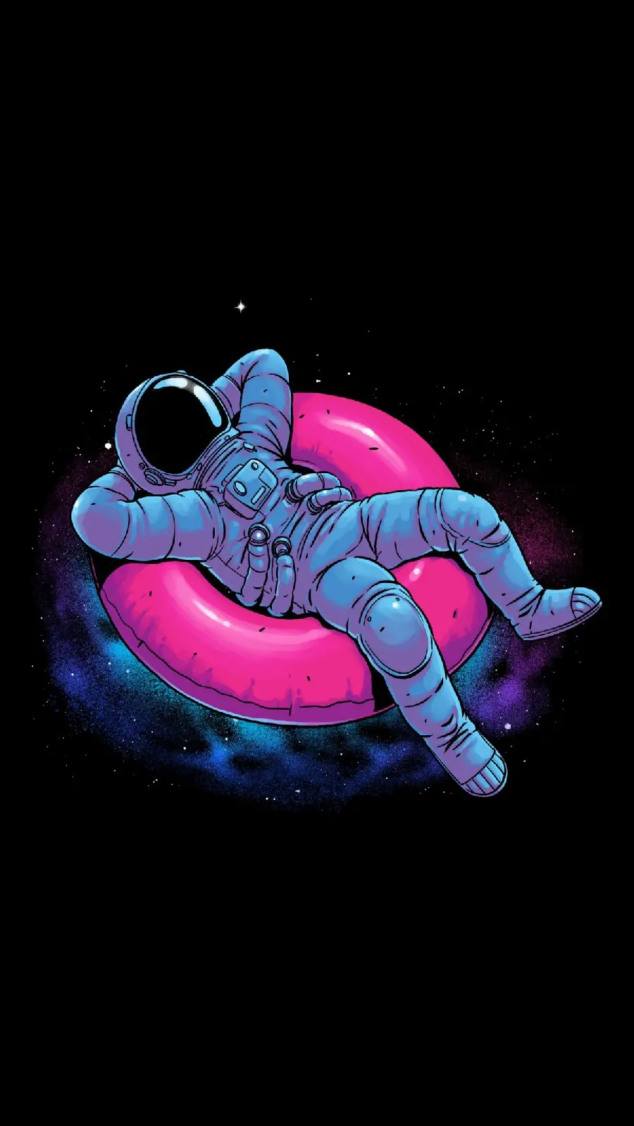 Beautiful graphic view of a relaxed astronaut in JPG format