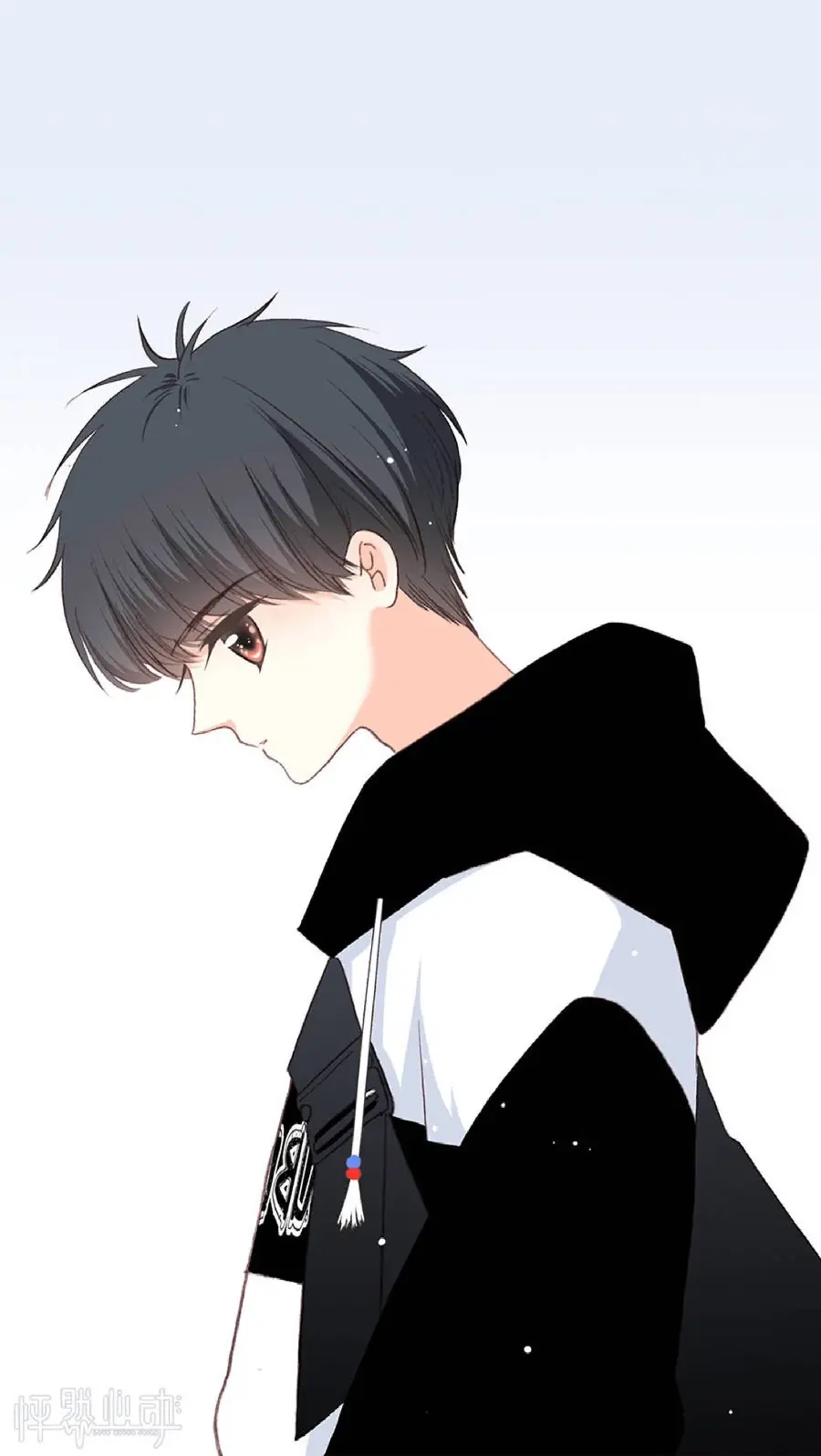 A handsome profile photo of an anime boy for a WhatsApp profile
