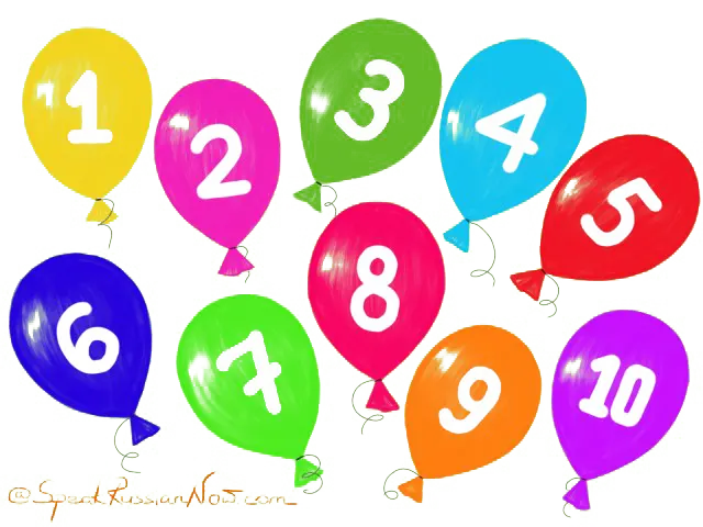 Balloon Math Numbers in PNG Format