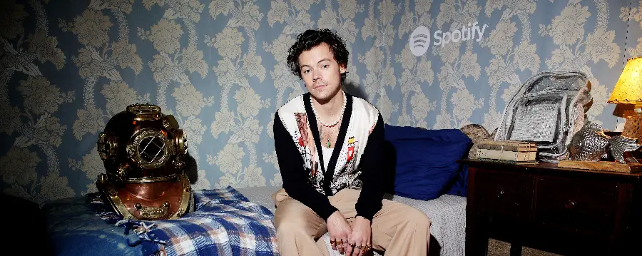 Special image of Harry Styles in his art room