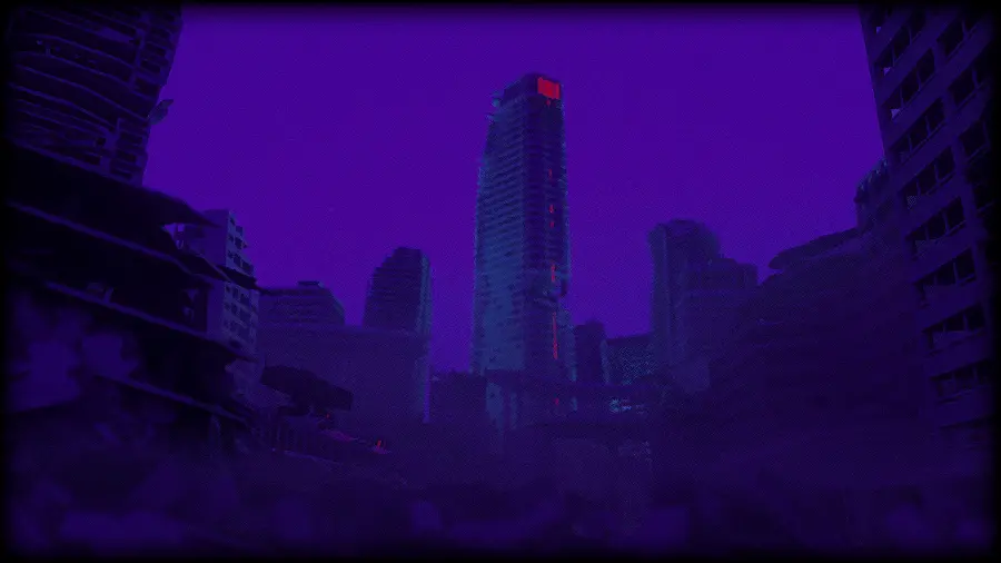 Strange Purple Earthquake City Frame for Telegram Profile