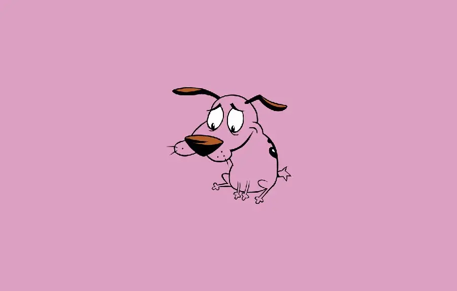 Cute Pink Wallpaper with Little Fantasy Dog Design