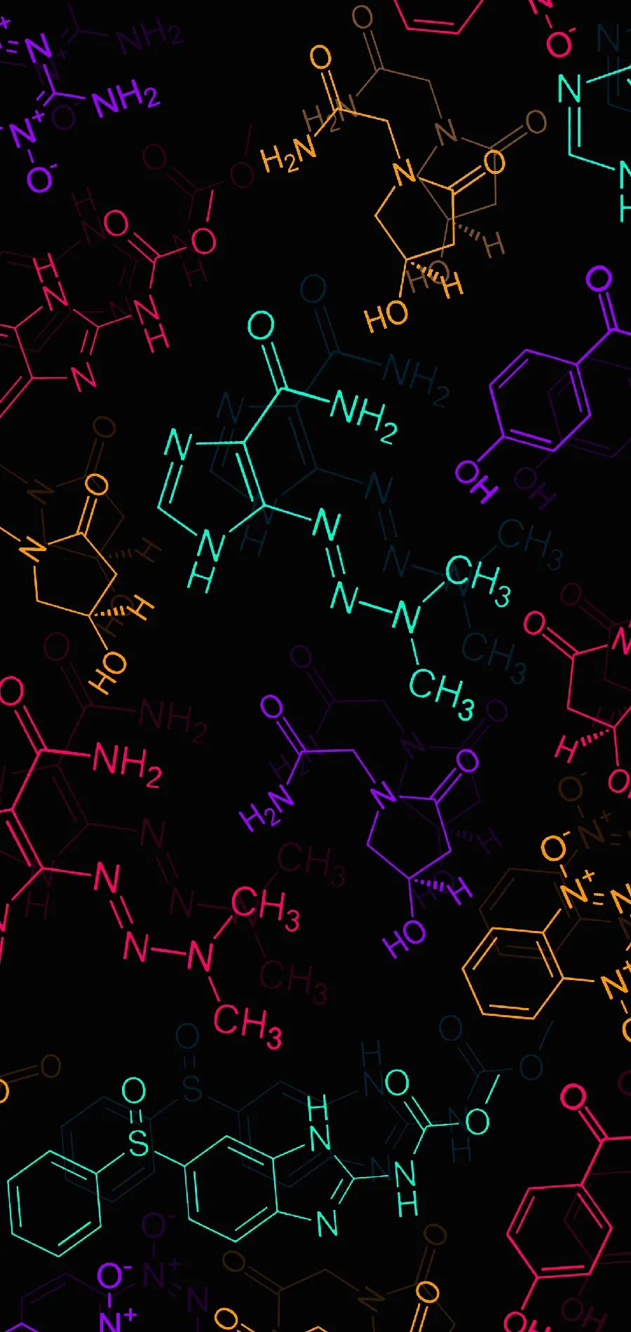 The most beautiful molecular structure of chemistry wallpaper for Samsung