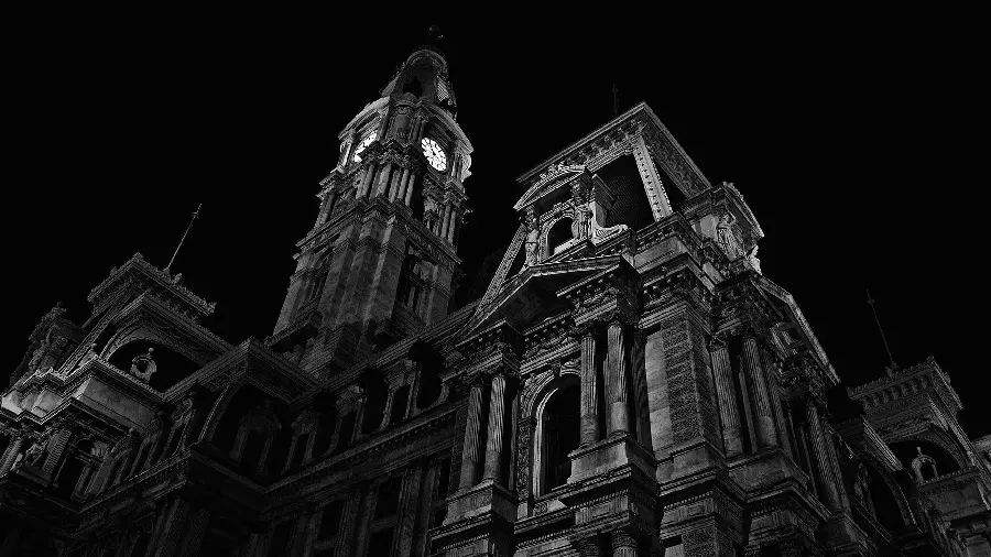 Church photo with attractive black and white effect