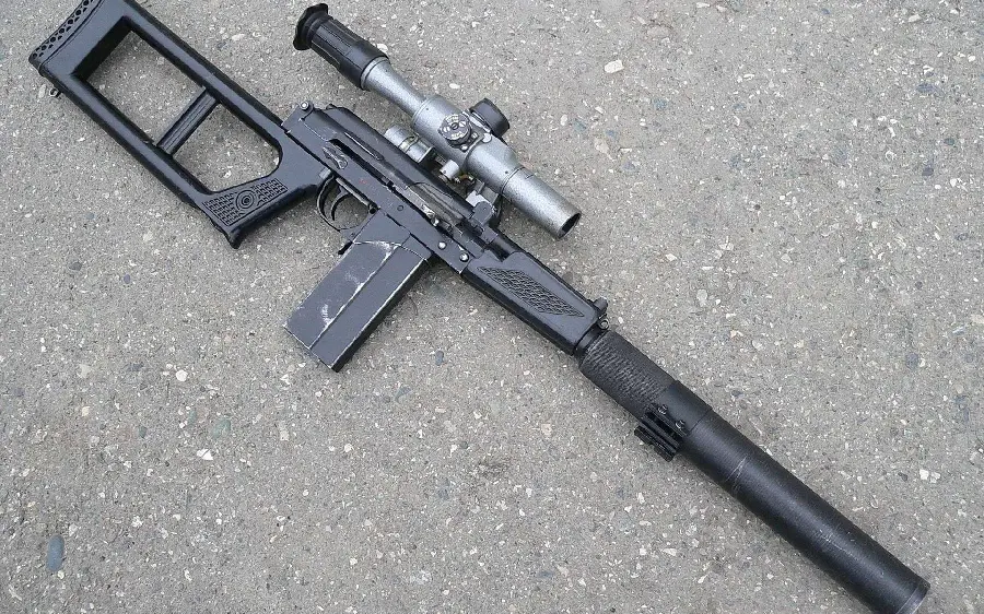 Photo of rifle and gun with camera for high quality printing