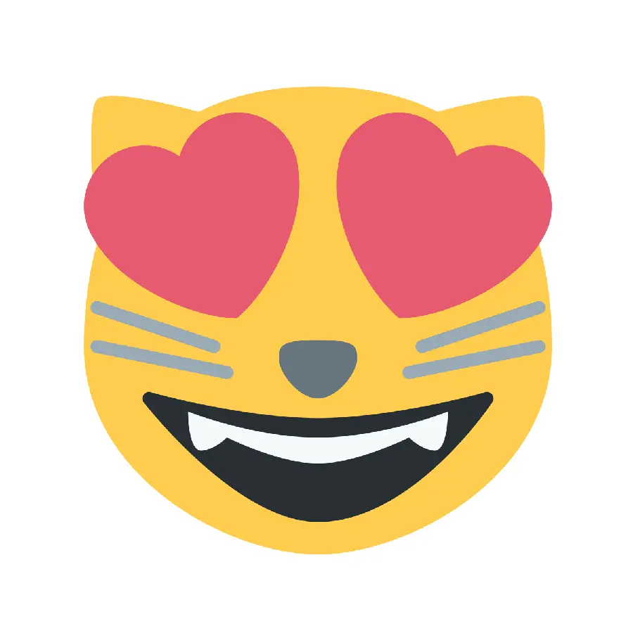 Heart-Eyed Cat Emoji in PNG
