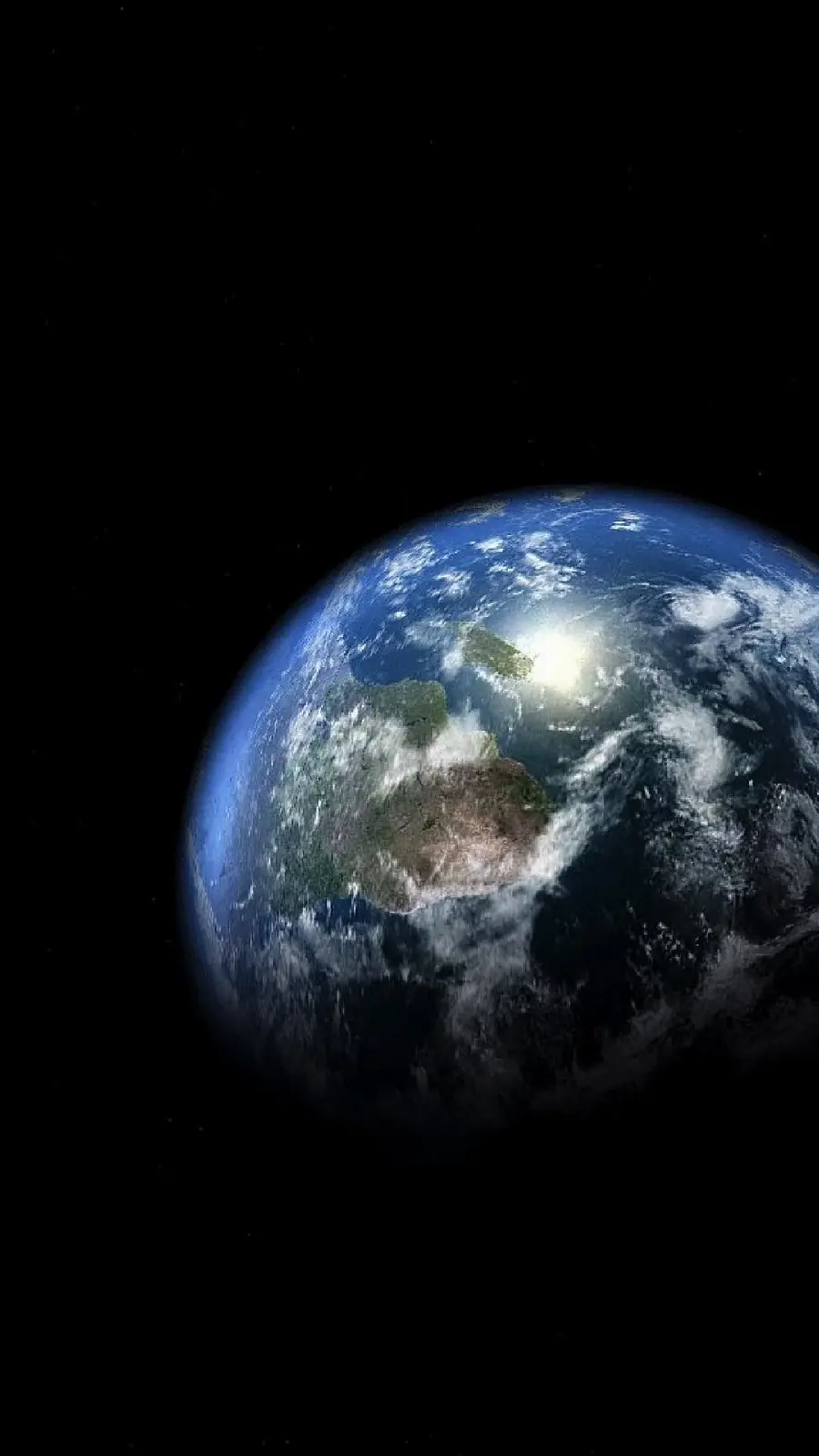 Dream profile photo of the Earth with a black galaxy background