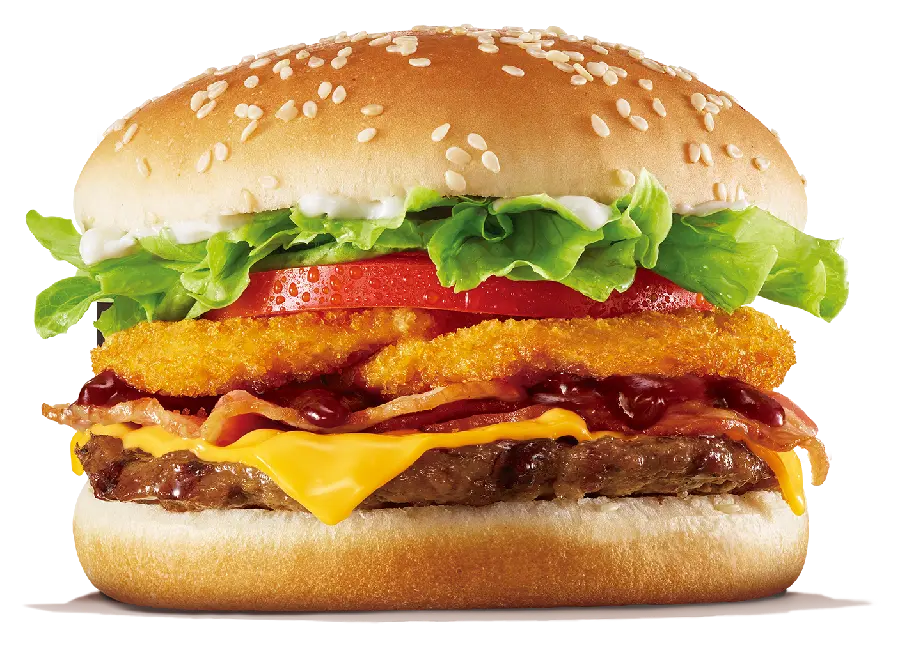 A very beautiful and delicious fried hamburger PNG