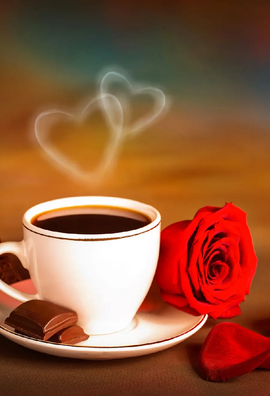 The most beautiful romantic Instagram post with coffee and chocolate design
