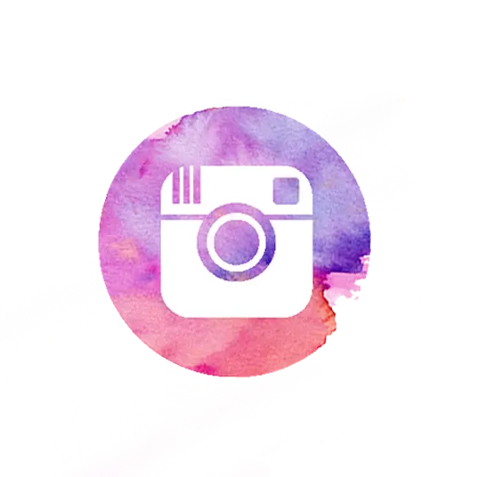 Instagram Logo Design Without Background with Watercolor in PNG Format