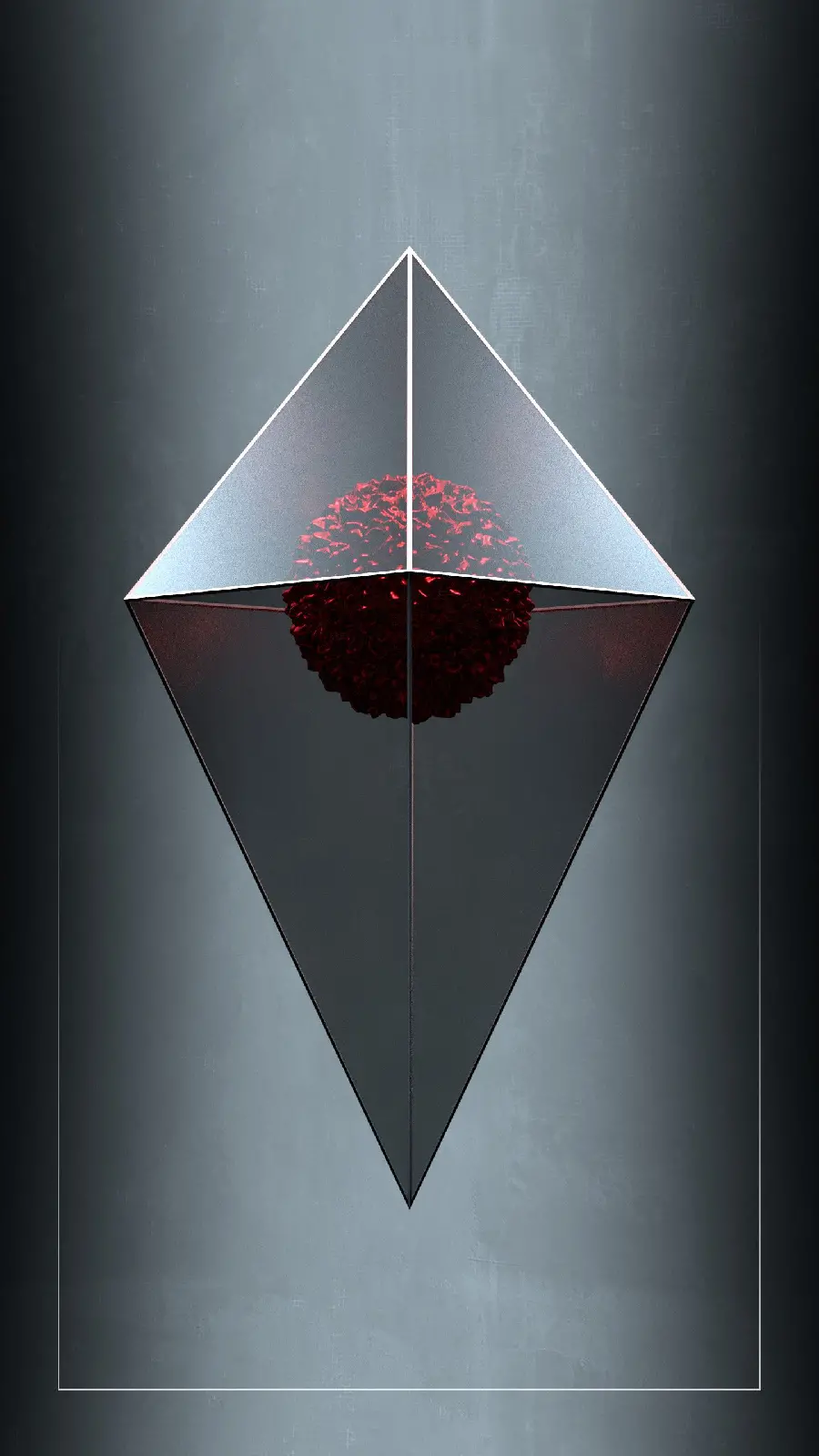 Magical iPhone Background of Transparent 3D Diamond-Like Triangles