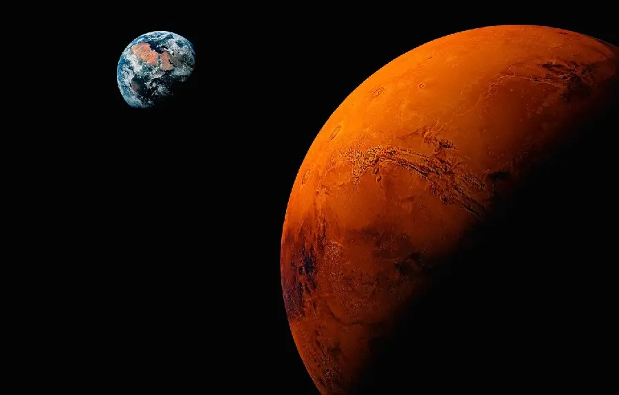 Unique view of the Earth from Mars for profile