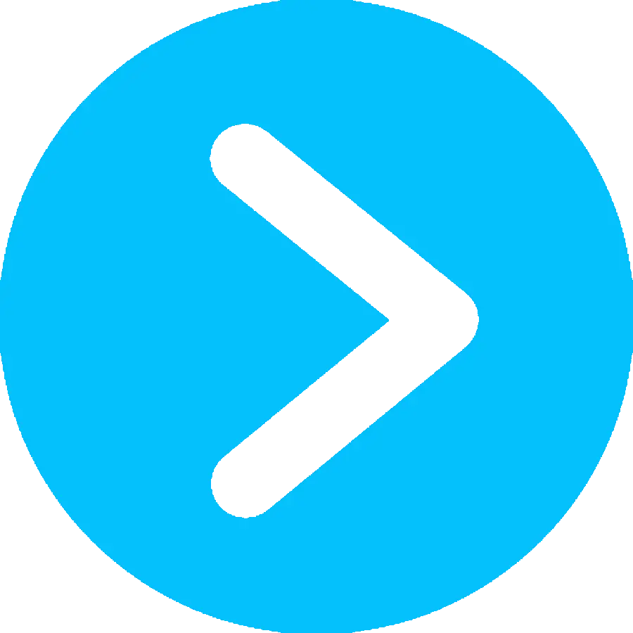 Blue arrow and arrow to the right in a circle in PNG
