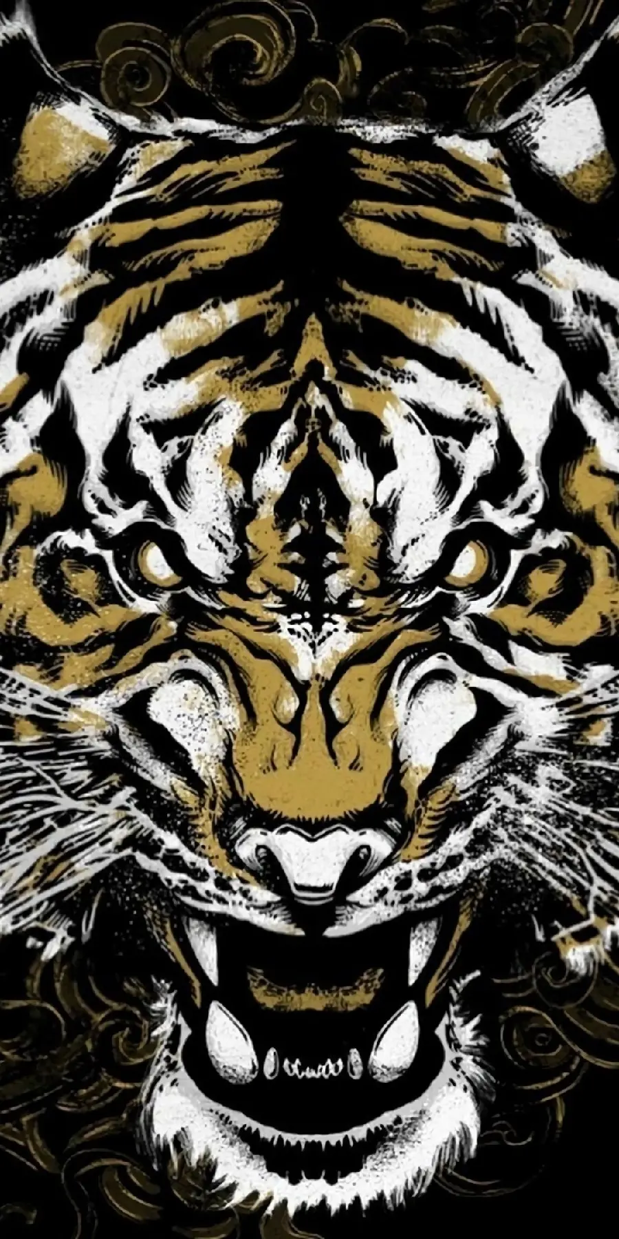 Luxury Furious Tiger Wallpaper for iPhone and Android