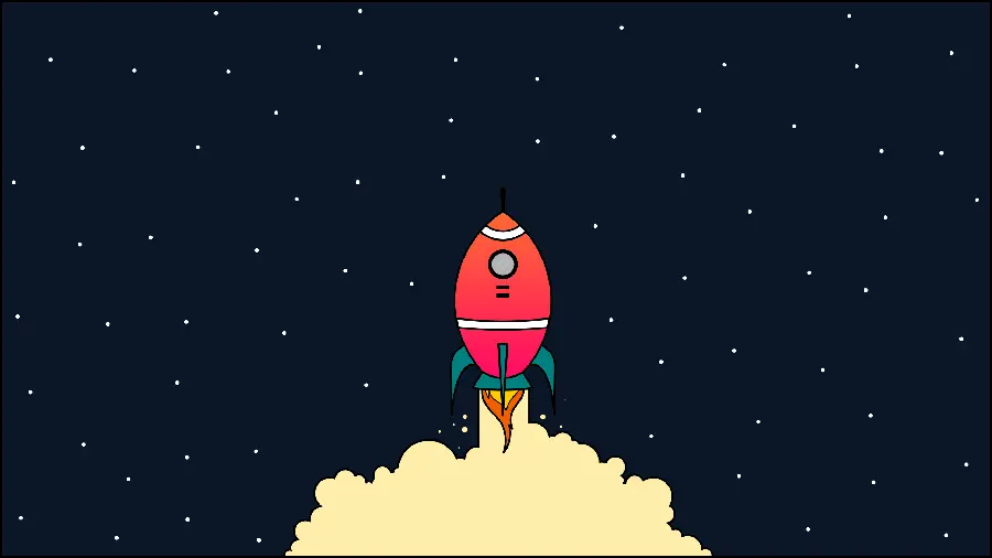 Best cartoon red rocket wallpaper for desktop