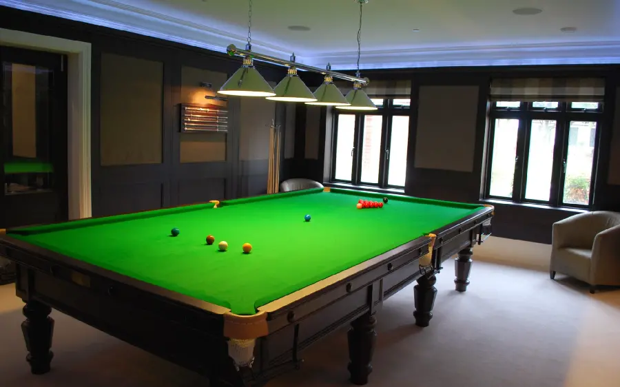 Stock photo of billiard table room decoration