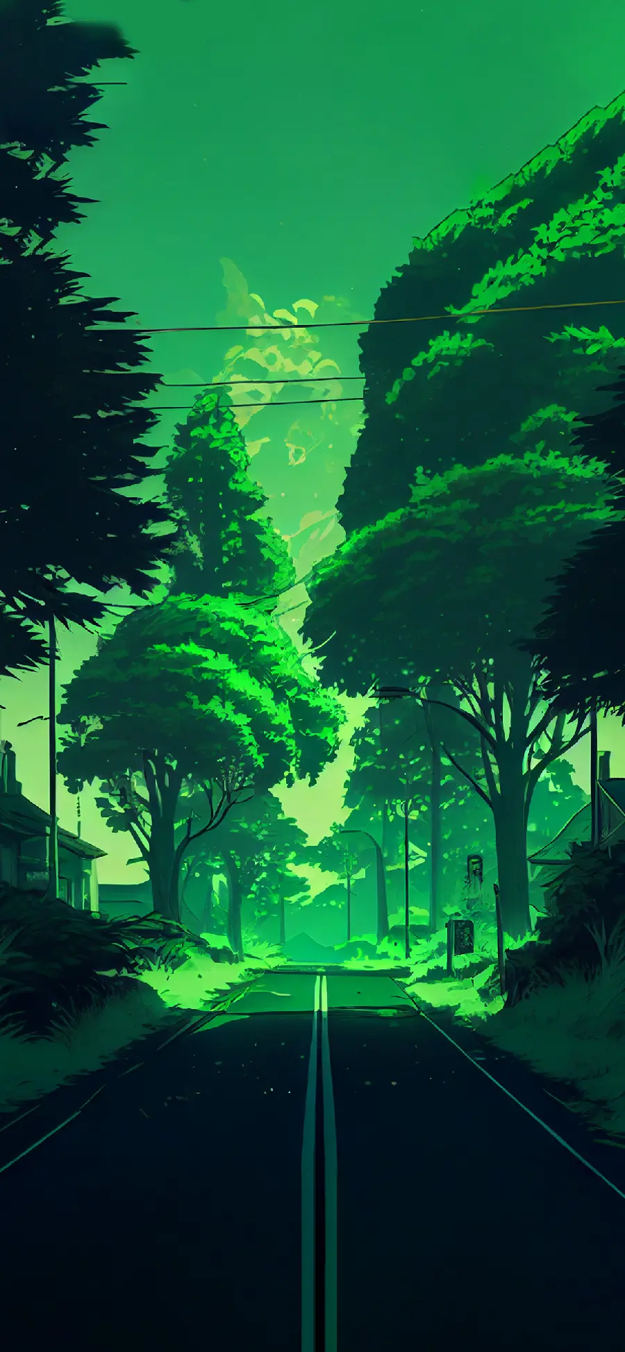 Dreamy Anime Street Wallpaper for Mobile – Download in HD