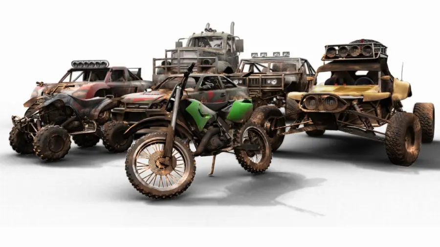Animated photo of motorcycle and off-road car