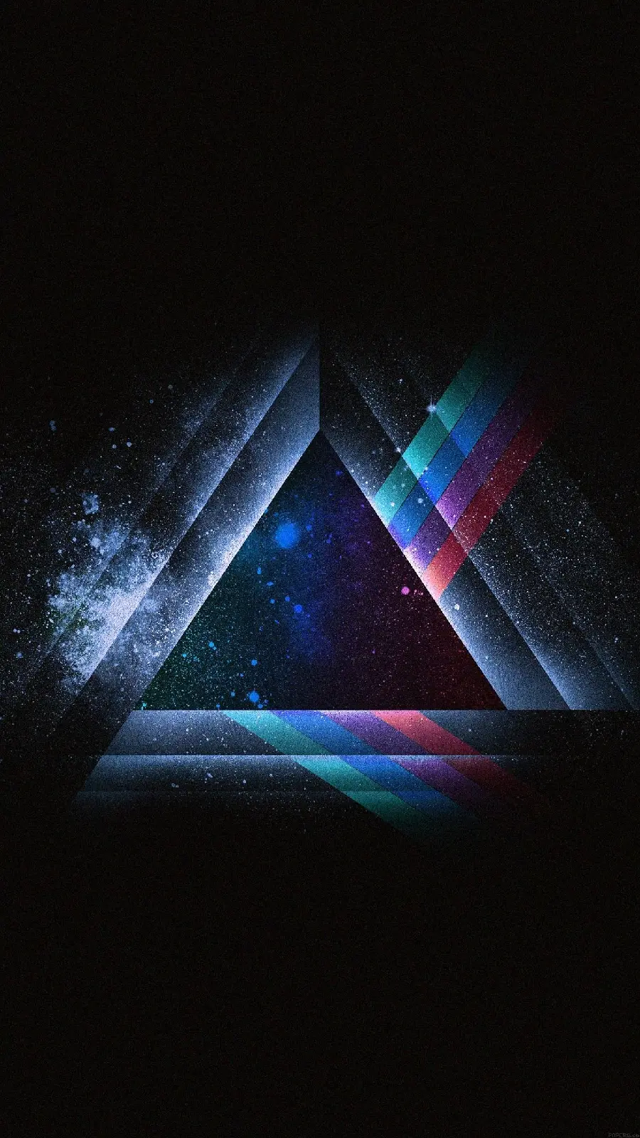 3D Galaxy Triangle Wallpaper for iPhone