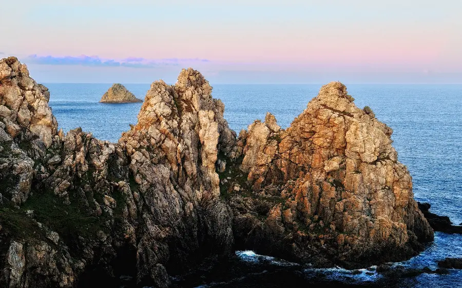 Interesting background of the amazing view of the cliffs on the shore