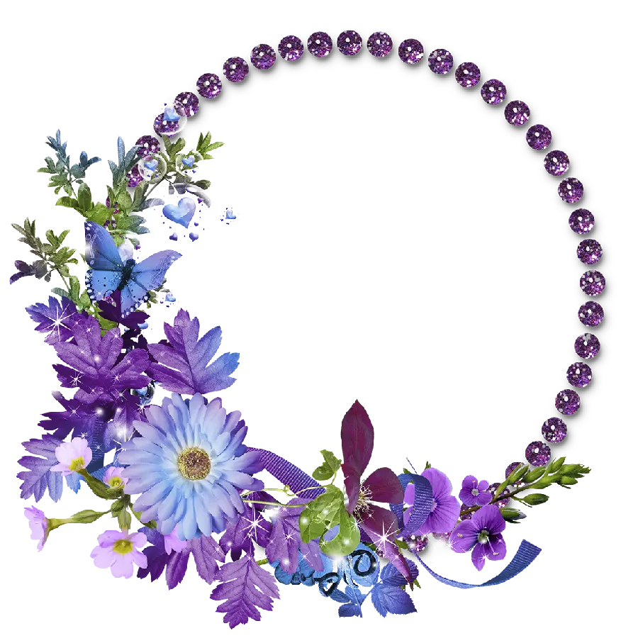 Purple flower ring without background png for Profile