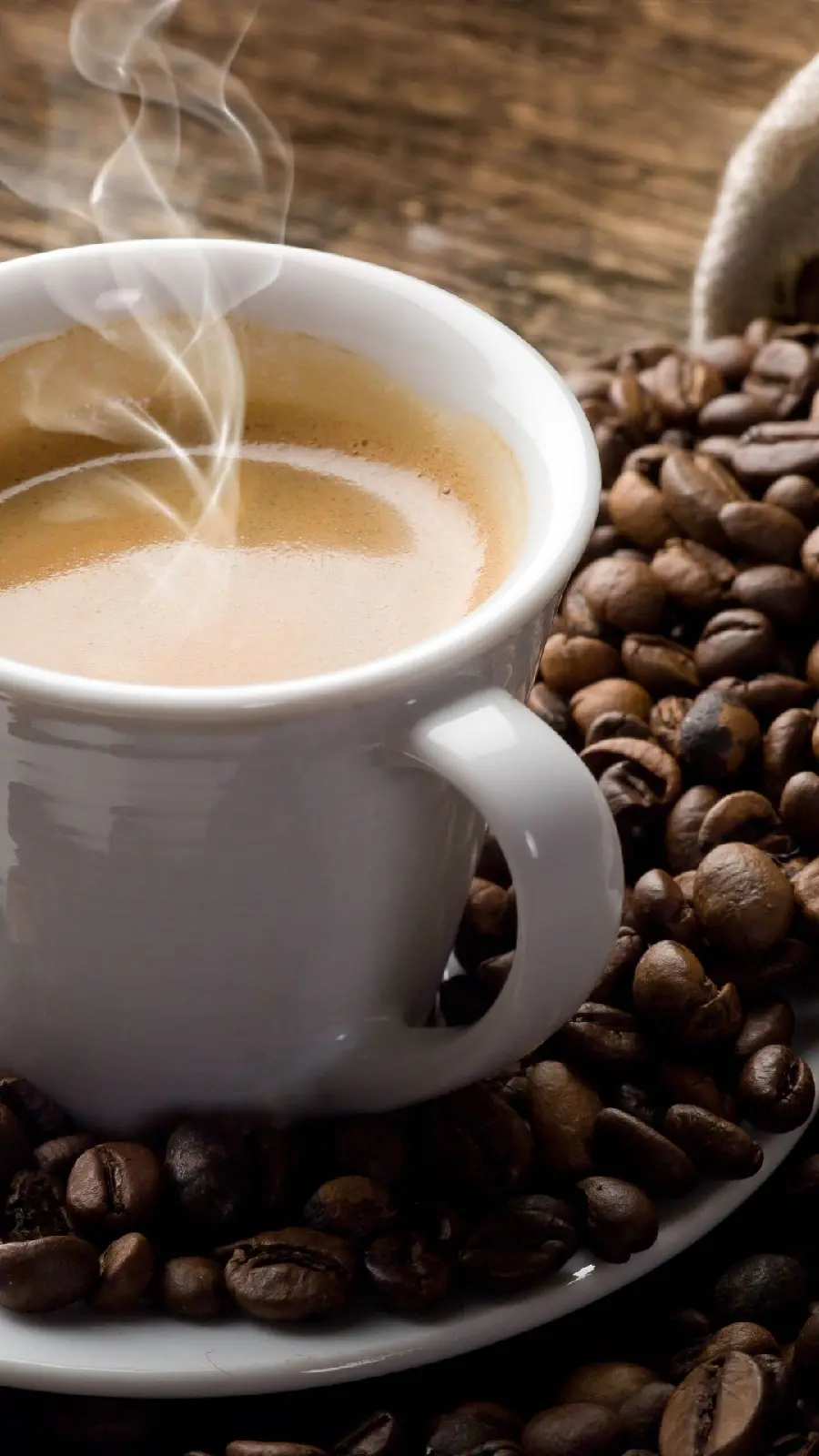 Stylish Espresso Coffee and Coffee Bean Wallpaper for SamSung 