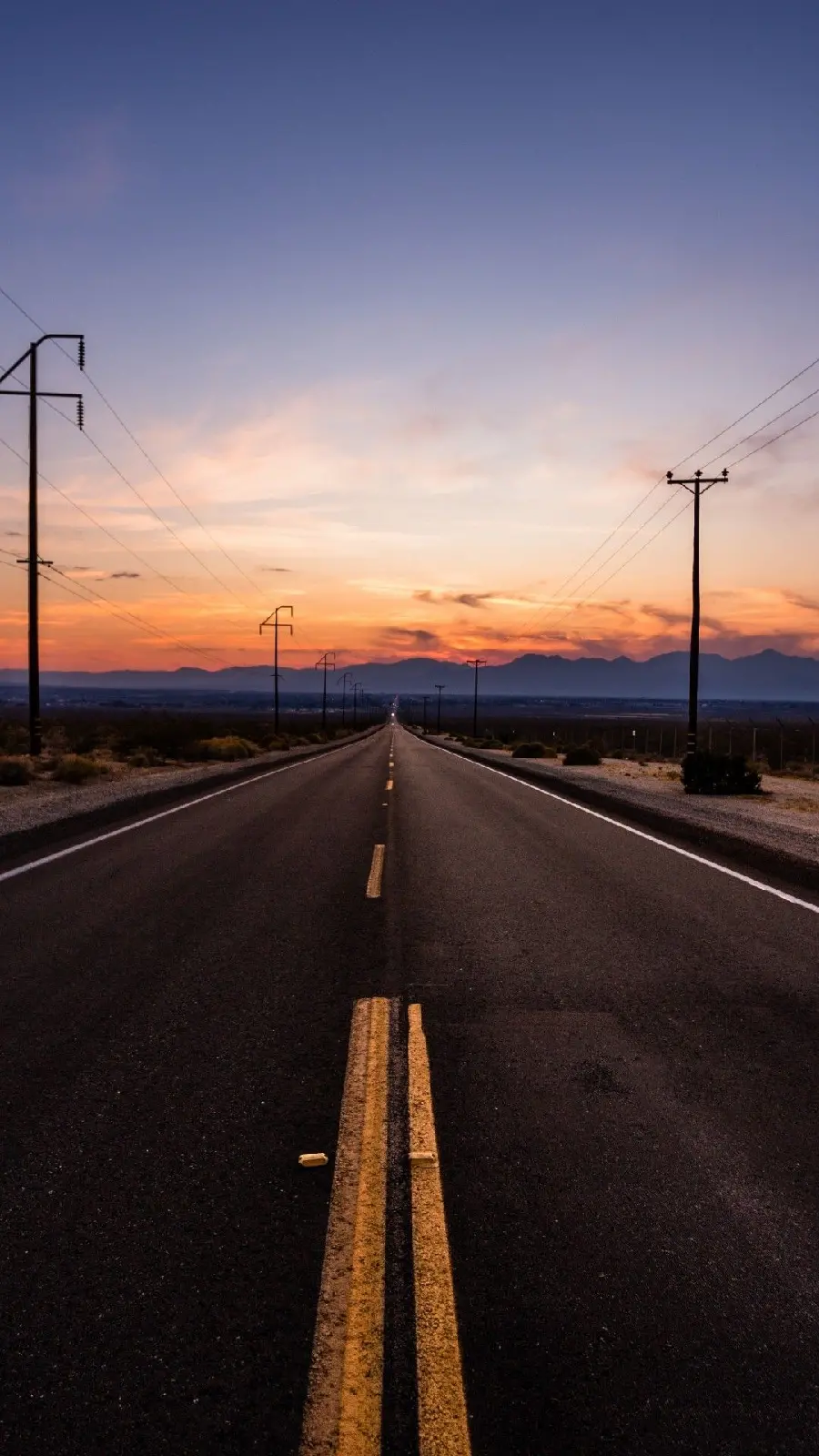 Free Background Road and Amazing Sunset