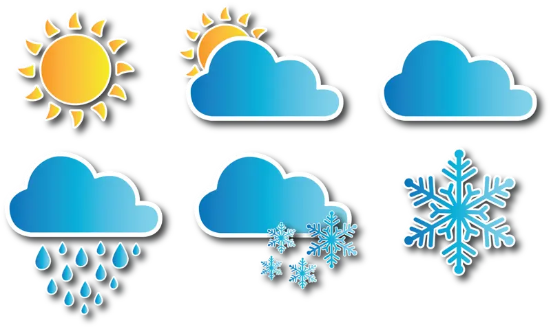 High Quality Cartoon Meteorological Cloud Without Background